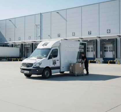 Paletten und übergroße Ladung - Lieferung von Großpaketen und Paletten vom Lager des Herstellers zum Lager des Kunden. Zustellung zum exakt gewünschten Zeitpunkt möglich. Lieferung zwischen Hersteller und Kunde. Gütertransport. Paletten und übergroße Ladung - Lieferung von Großpaketen und Paletten vom Lager des Herstellers zum Lager des Kunden. Zustellung zum exakt gewünschten Zeitpunkt möglich. Lieferung zwischen Hersteller und Kunde. Gütertransport.